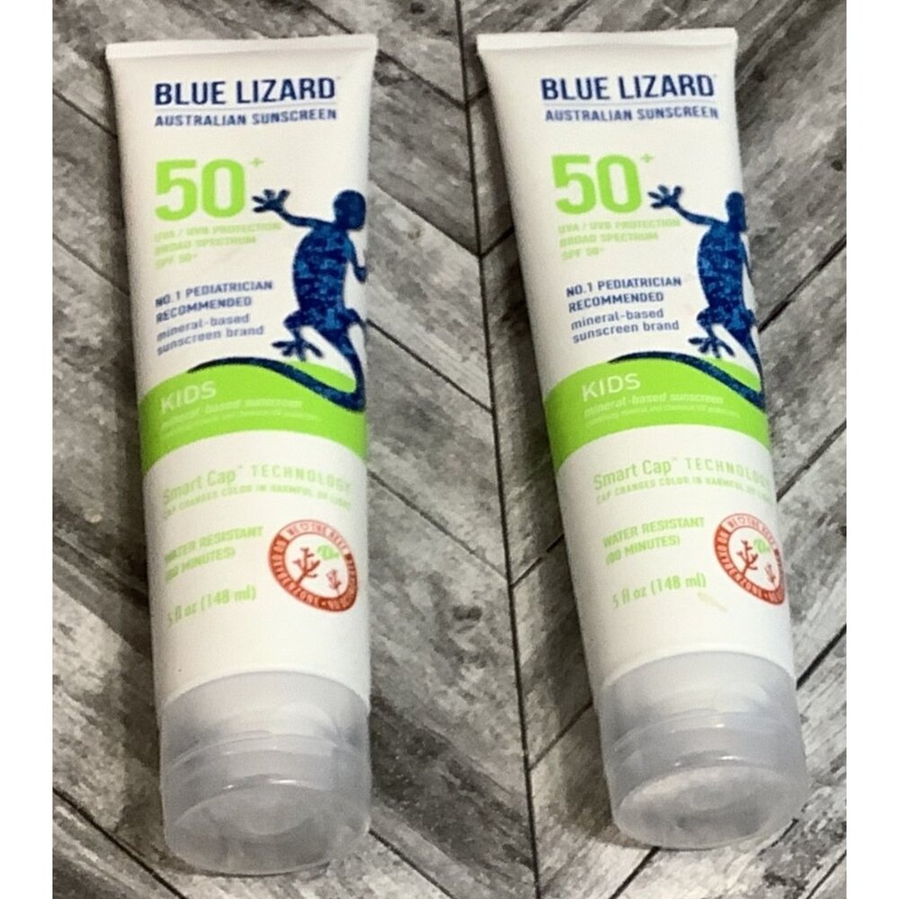 2 Blue Lizard Australian Sunscreen SPF 50+ For Kids 3 oz Tube  Exp 02/2026
